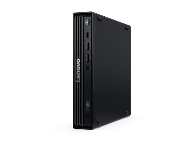 LENOVO - ThinkCentre M70q Gen 6 13A4 - AI PC - tiny Core Ultra 7 265T / up to 5.3 GHz - RAM 16 GB - SSD 512 GB - TCG Opal Encryption - Intel Graphics - Gigabit Ethernet, IEEE 802.11ax (Wi-Fi 6E) - Win 11 Pro - monitor: none - keyboard: UK - raven black