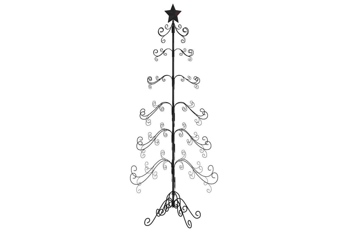 Vidaxl Metal Christmas Tree For Decoration Black 180 Cm