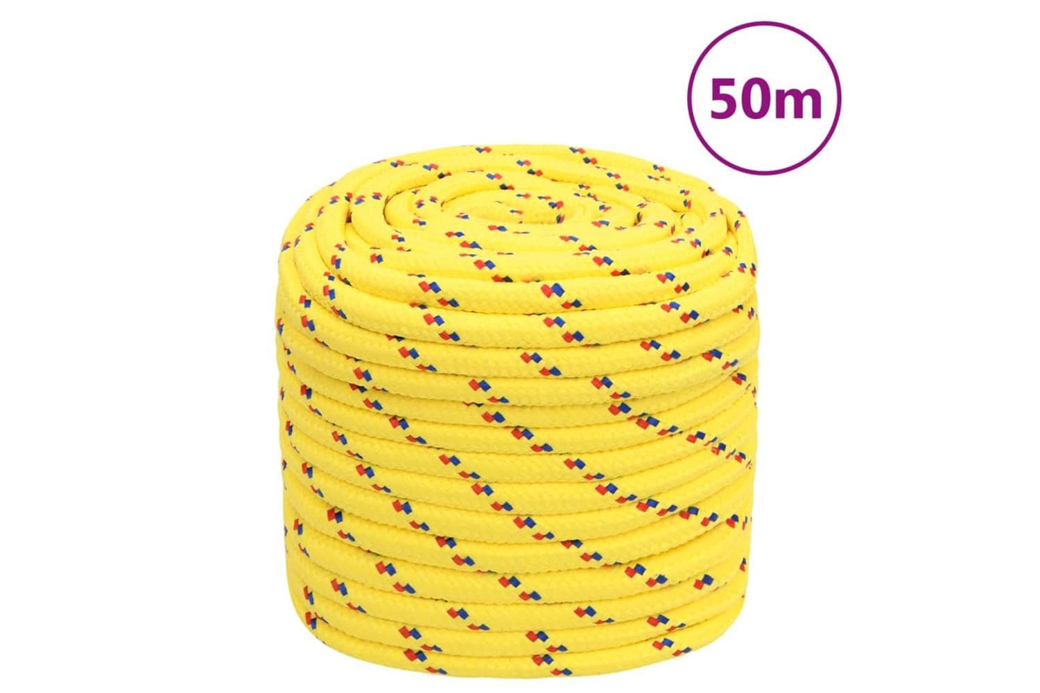 vidaXL 152630 Boat Rope Yellow 18mm 50 M Polypropylene