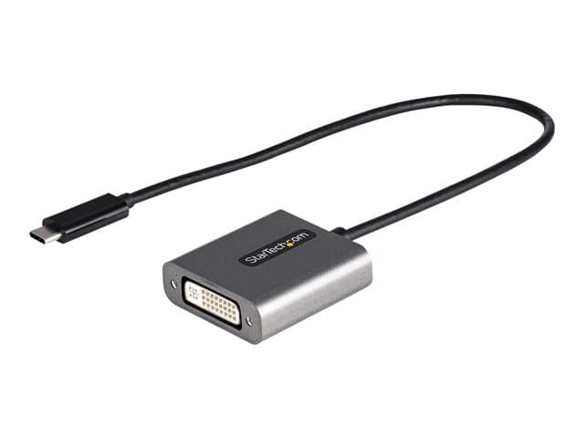 STARTECH.COM - StarTech USB C to DVI Adapter, 1920x1200p, USB-C to DVI-D Adapter, USB Type C to DVI Monitor, Video Converter, Thunderbolt 3 Compatible, USB-C to DVI Dongle, 12" Long Attached Cable - USB C Display Adapter (CDP2DVIEC) -