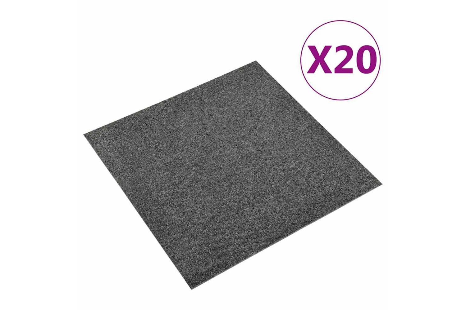 vidaXL 147309 Carpet Floor Tiles 20 Pcs 5 M2 50x50cm Anthra