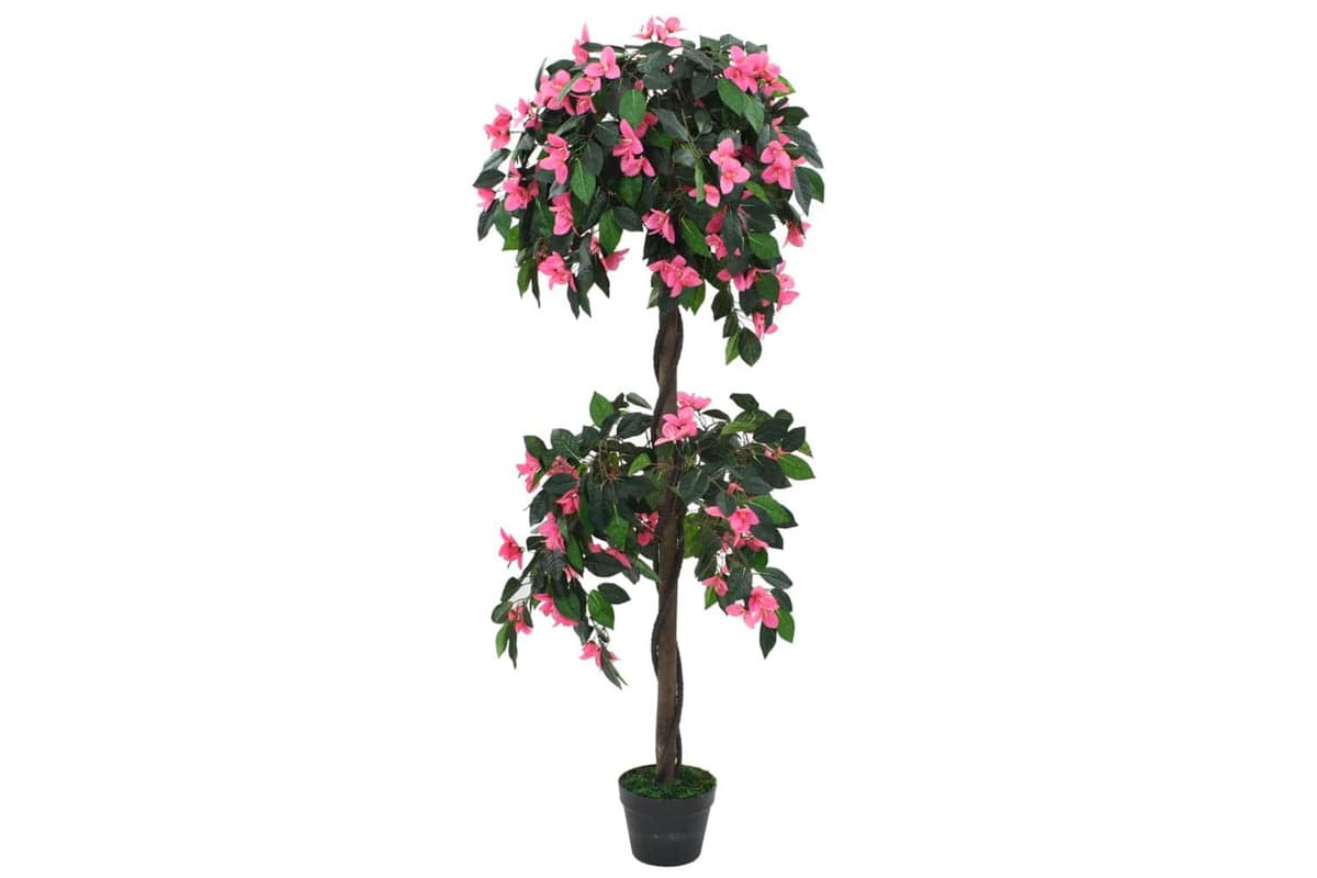 Artificial Rhododendron Plant With Pot 155 Cm Green And Pink