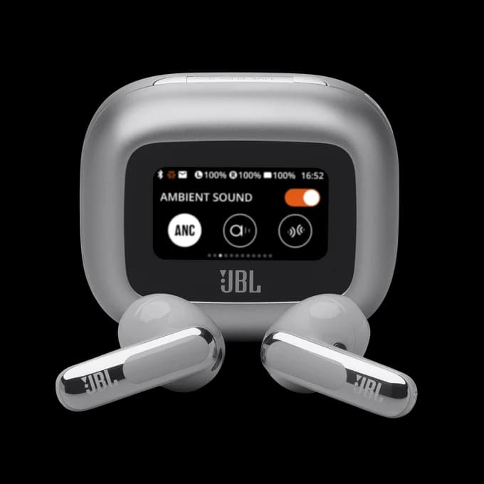 JBL Live Flex 3 True Wireless Noise-Cancelling Open-Stick Earbuds | JBLLIVEFLEX3SIL