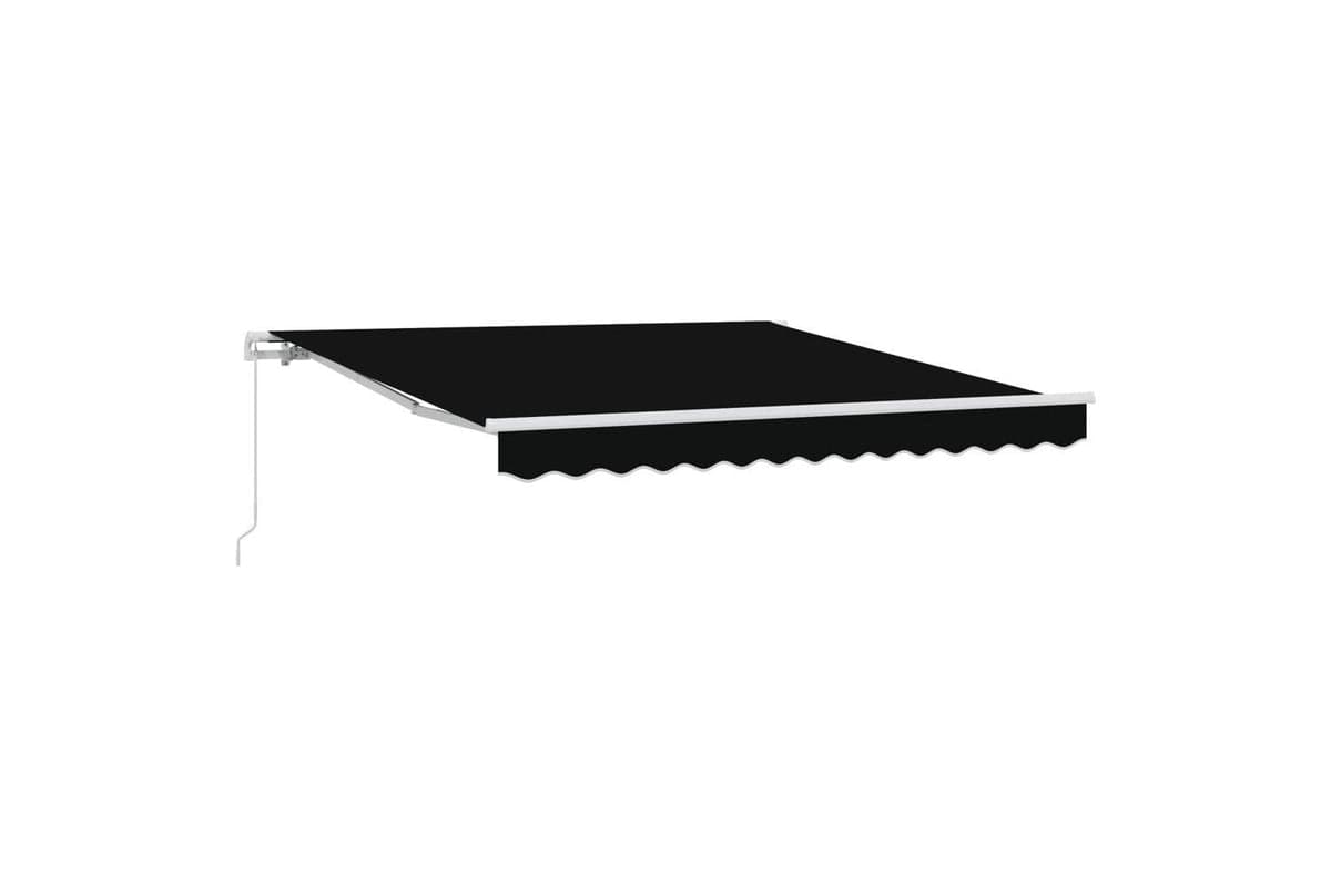 Vidaxl Awning Retractable Black 3 X 25 M Polyester And Metal