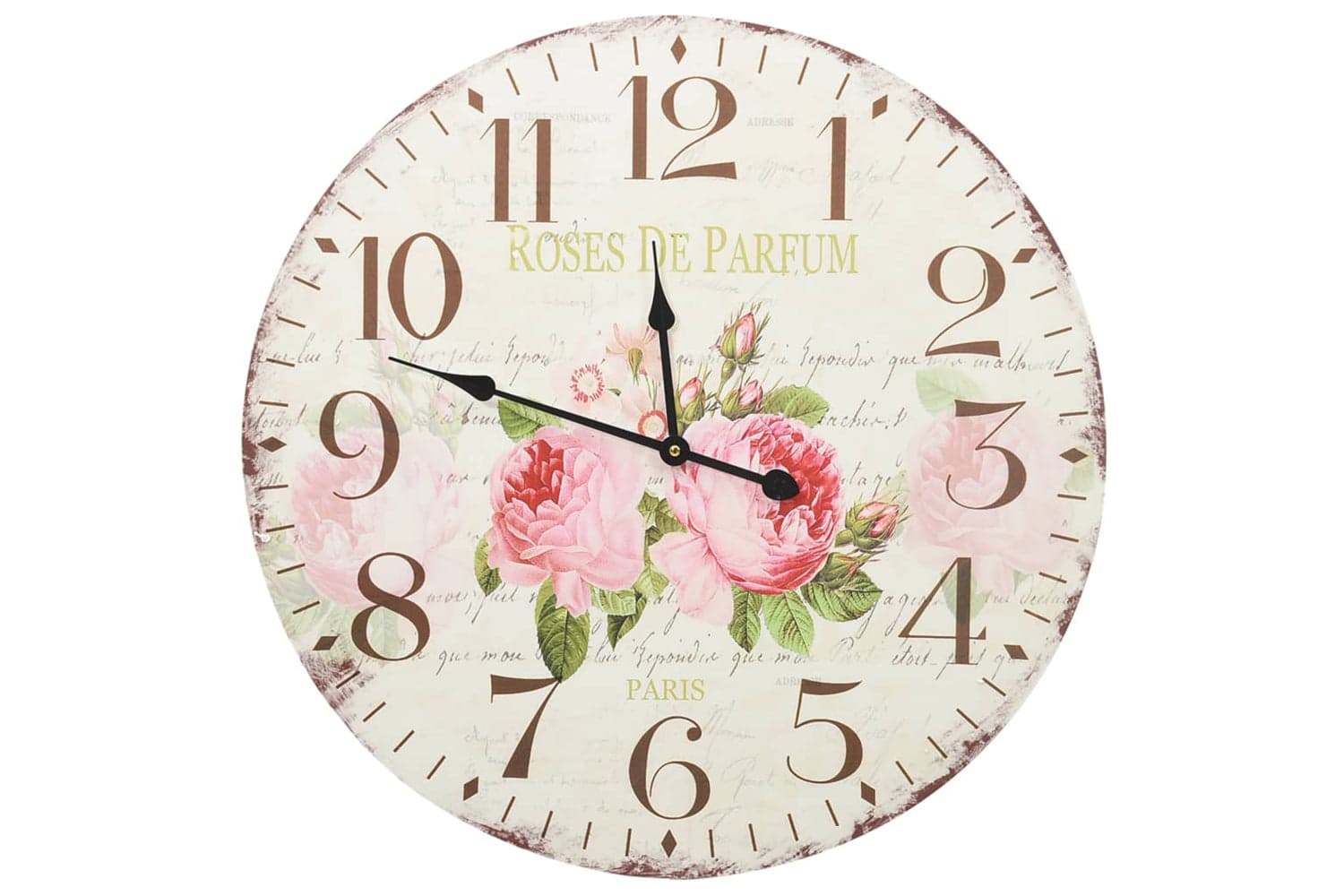 Vidaxl 325177 Vintage Wall Clock Flower 60 cm | Multicolour
