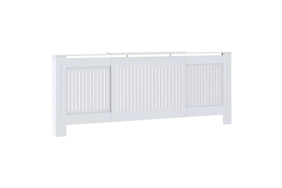 vidaXL Mdf Radiator Cover White 205cm