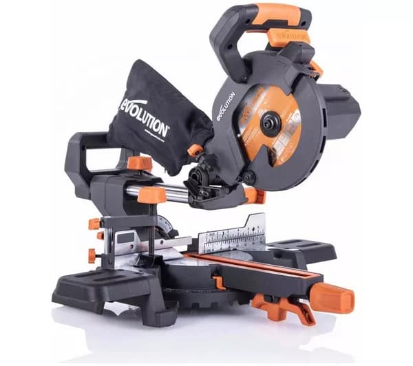 EVOLUTION R185SMS+ 185 mm Sliding Mitre Saw - Black