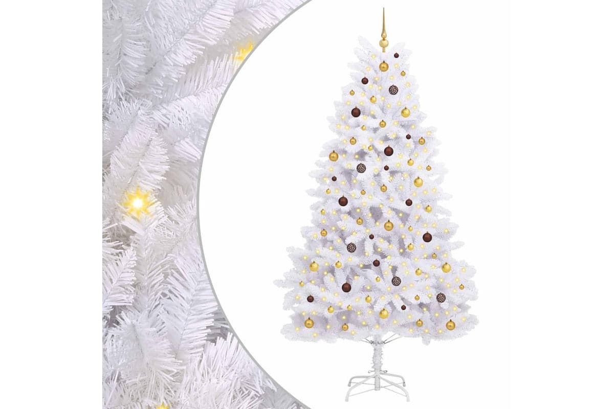 Vidaxl Artificial Christmas Tree 270 Cm Pvc And Steel White