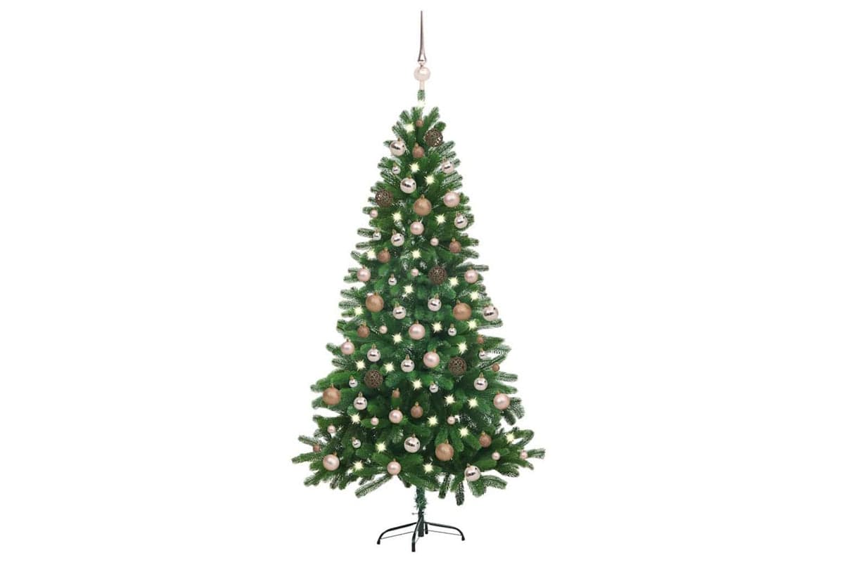 Vidaxl Artificial Pre-lit Christmas Tree With Ball Set 150 Cm Green
