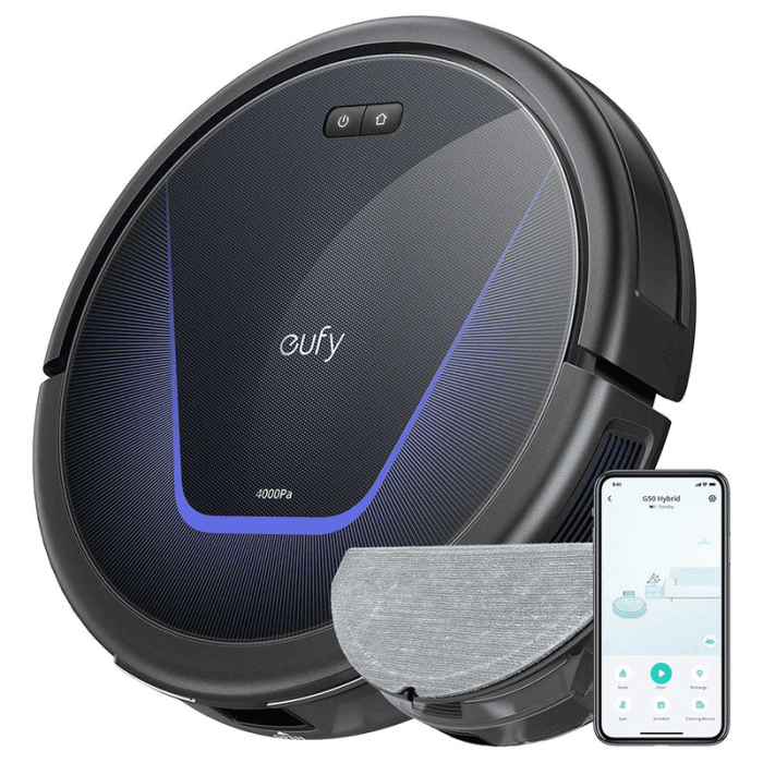 Eufy G50 T2212V11, Robotic Vacuum Cleaner, Black