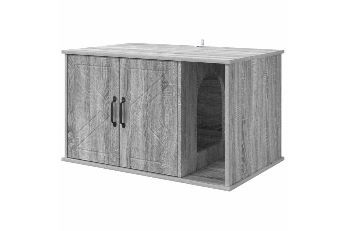 Vidaxl Cat House Grey Sonoma 85 X 55 X 505 Cm Engineered Wood