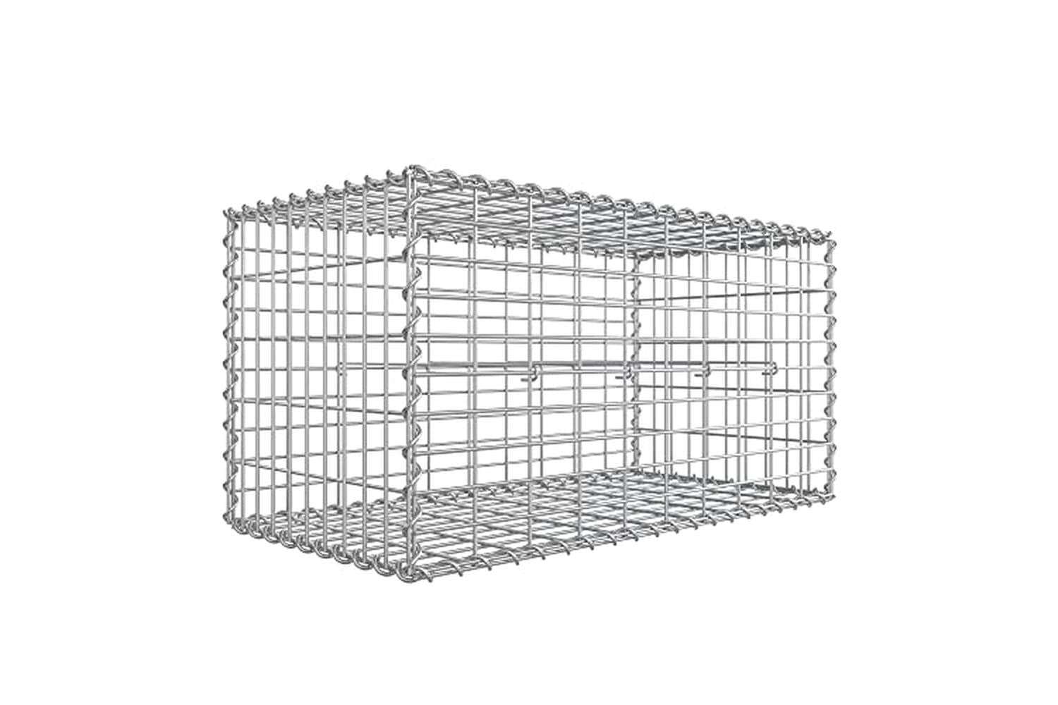 Songmics Gabion Stone Basket | Wire Fence | Galvanised Steel | 100 X 50 X 50 Cm