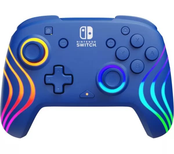 PDP Afterglow Wave Wireless Controller for Nintendo Switch - Blue