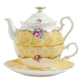 Bouquet Tea for One Teapot, Cup & Saucer Three-Piece Set