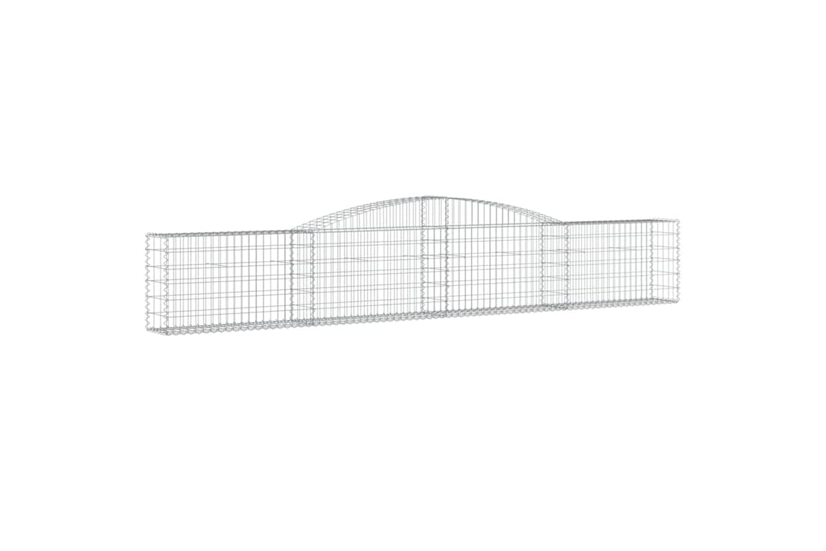 vidaXL 153523 Arched Gabion Basket 400x30x60/80cm Galvanised Iron