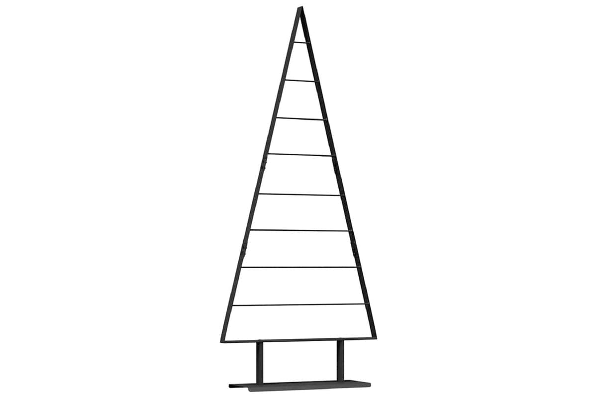 Vidaxl Metal Christmas Tree With Stand Black 180 Cm Steel