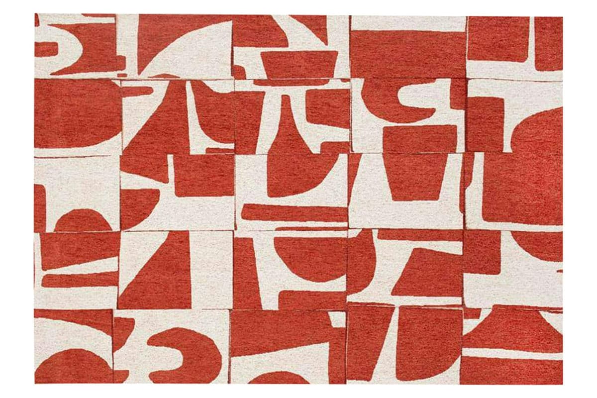 Louis De Poortere | Papercut Indoor Eco Rug | Red/White | 170 x 240 cm