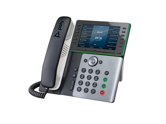 HP - Poly Edge E550 - VoIP phone with caller ID/call waiting - 3-way call capability