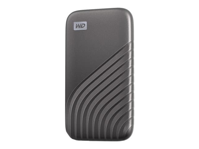 SANDISK - WD My Passport SSD WDBAGF0040BGY - SSD - encrypted - 4 TB - external (portable) - USB 3.2 Gen 2 (USB-C connector) - 256-bit AES - grey