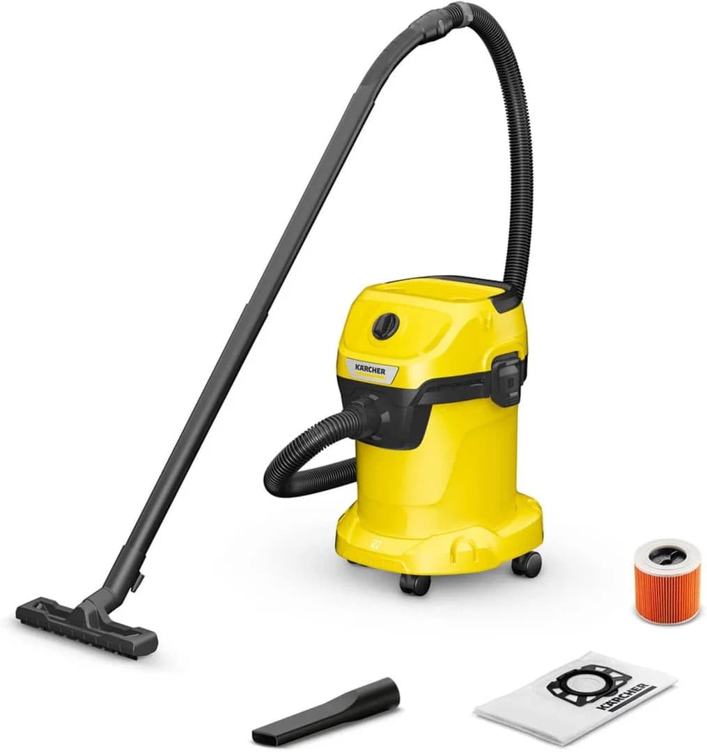 Karcher WD 3 Wet & Dry 1000W Vacuum Cleaner with Blower Function | Yellow