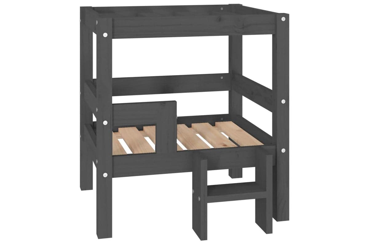 Dog Bed Grey 555x535x60 Cm Solid Wood Pine