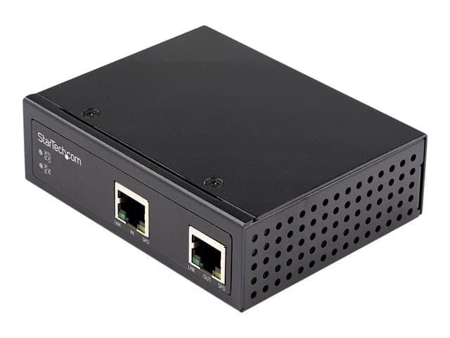 STARTECH.COM - Startech Industrial Single Port Gigabit PoE Extender, 60W 802.3bt PoE /PoE+/ PoE++, 100m/330ft, Power Over Ethernet Network Range Extender, IP-30 Housing, -40C to +75C, PD PoE Extender - 60W PoE++ Extender (POEEXT1G60W)