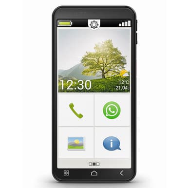 emporiaSMART.7lite - E7LT.v1.bk.01- Easy to Use Smart Phone for Seniors, 5.45 Inch Display | Black