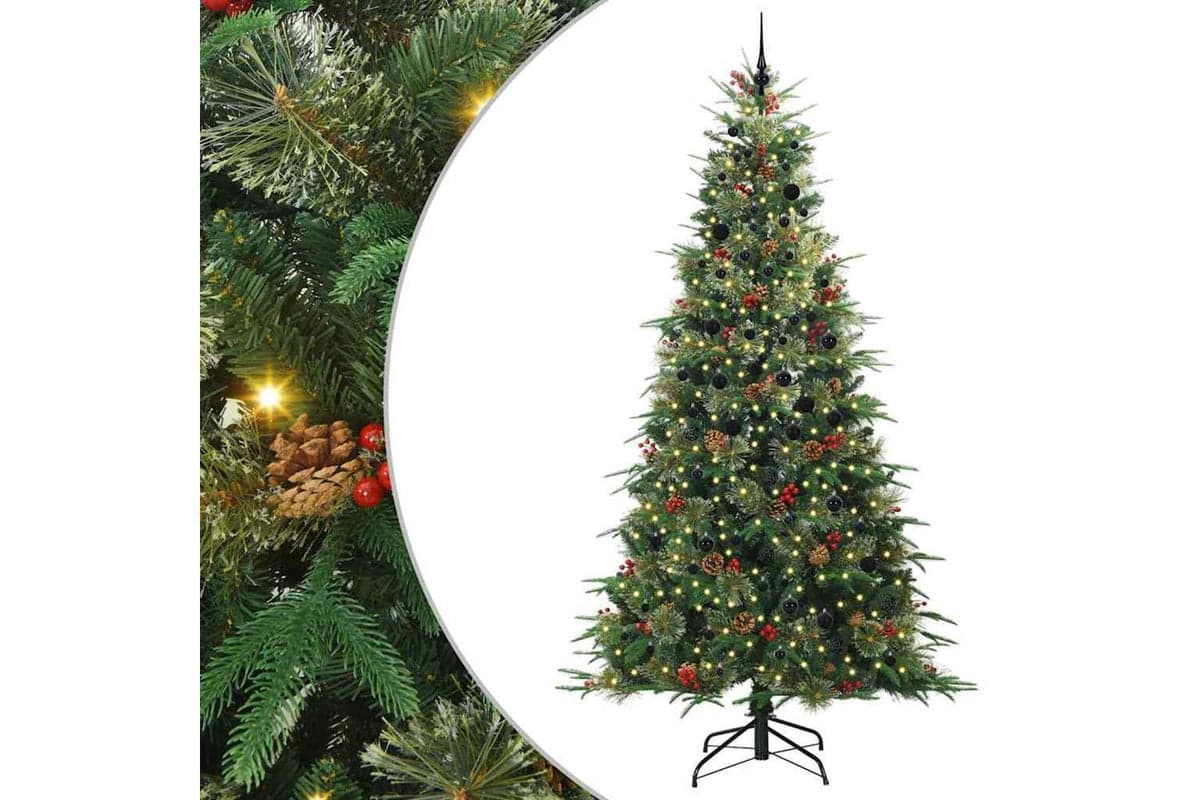 Vidaxl Artificial Hinged Christmas Tree Green 240 Cm Pe And Pvc