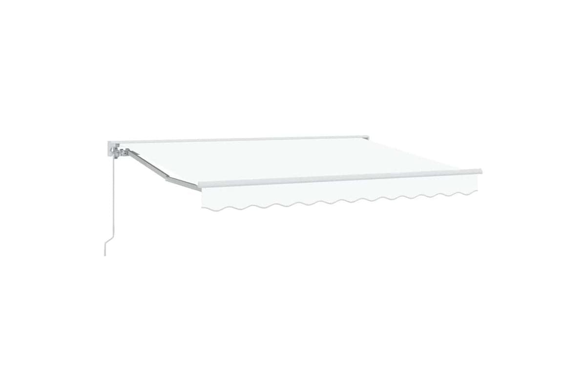 Vidaxl Retractable Awning Manual White 350x200 Cm Fabric