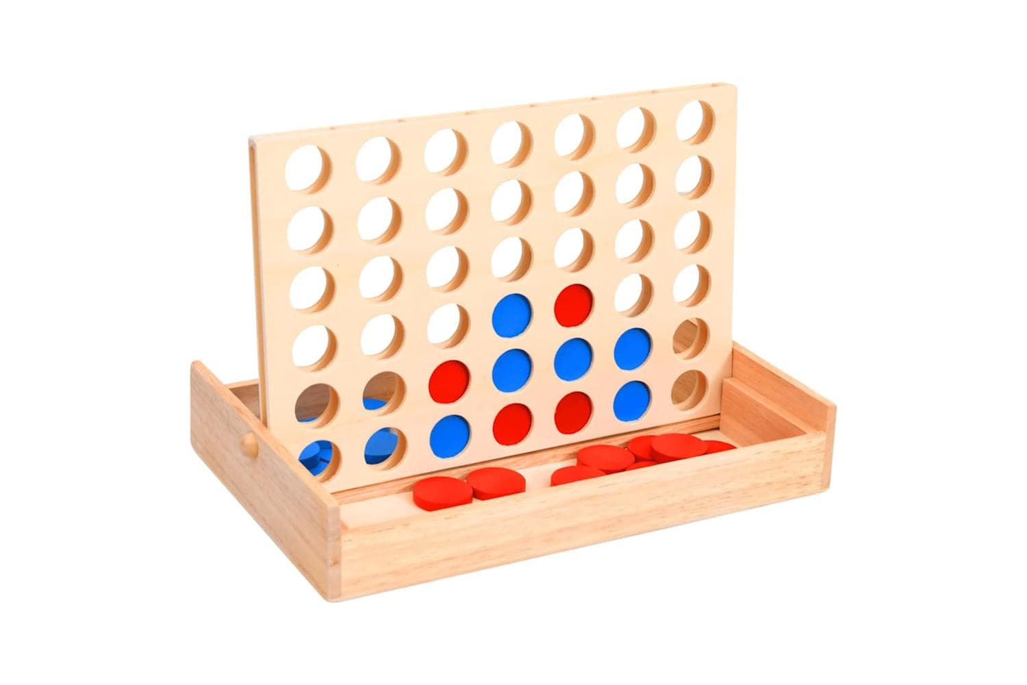 Vidaxl 4 In A Row Game 24x15x4 Cm Solid Wood