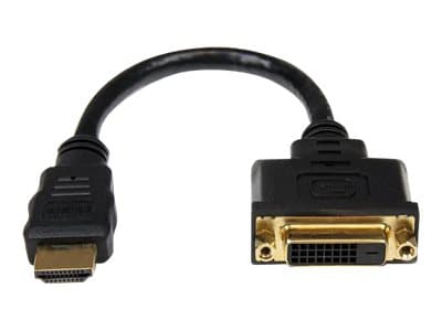 STARTECH.COM - Startech HDMI Male to DVI Female Adapter - 8in - 1080p DVI-D Gender Changer Cable (HDDVIMF8IN) - adapter - HDMI / DVI - 20.32 cm