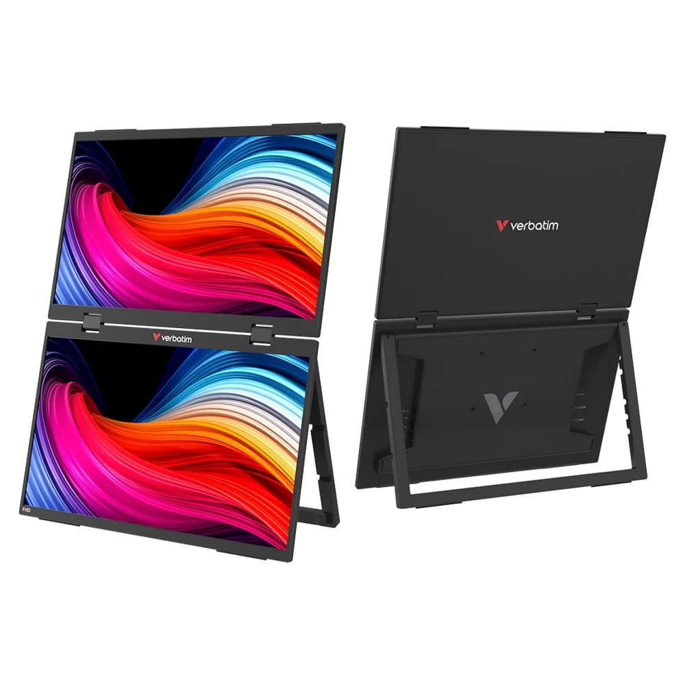 Verbatim 15.6" Full HD Dual Portable Monitor - Black | 32403