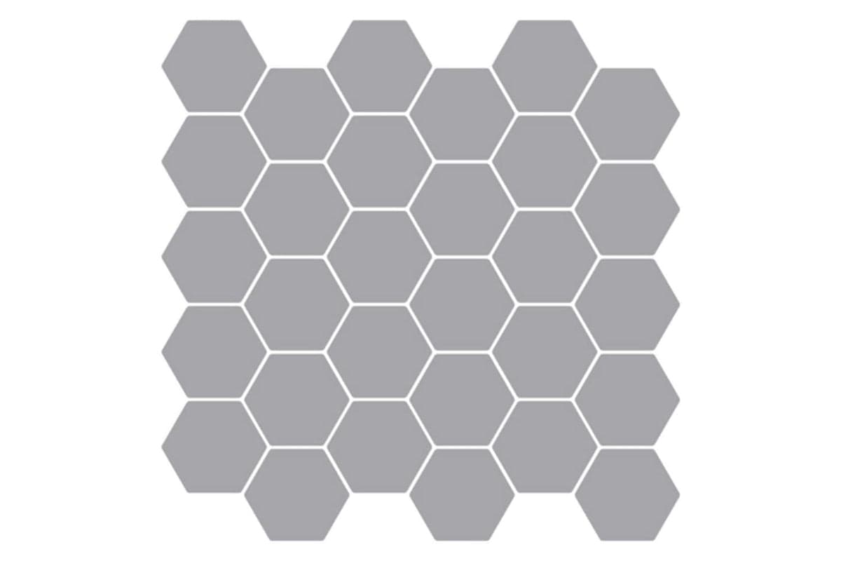 Vidaxl Hexagon Tile 50 Pcs Grey 30 X 30 Cm Polyurethane And Pet