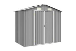 vidaXL 46298 Garden Shed Grey 205x129x183cm Galvanised Steel