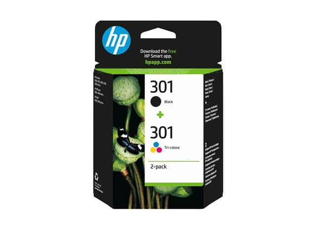 HP - 301 - 2-pack - black, colour (cyan, magenta, yellow) - original - ink cartridge