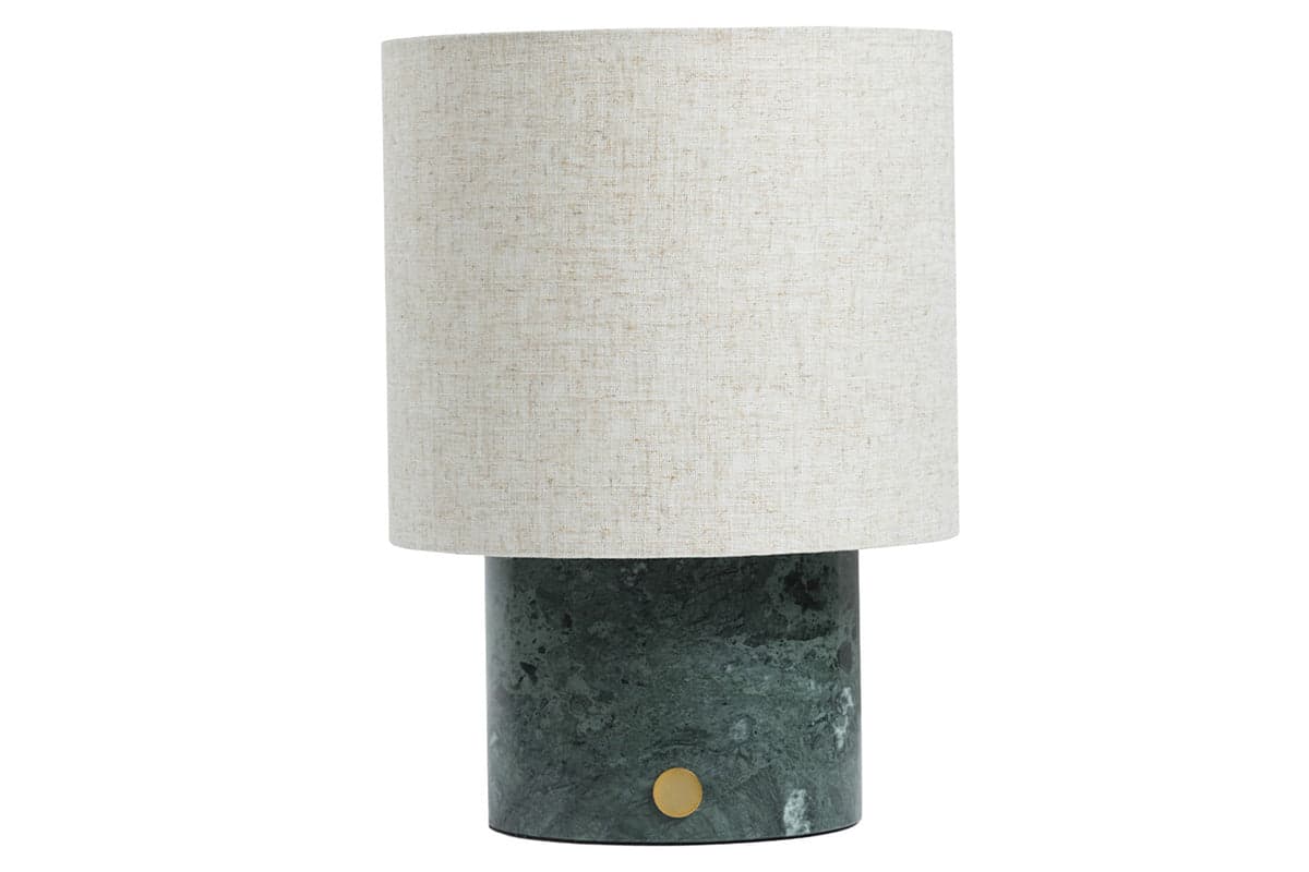 Eli Marble Table Lamp | Green