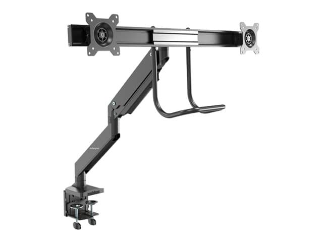Startech Desk Mount Dual Monitor Arm, Ergonomic Dual Monitor VESA Mount for 32" 17.6lbs (8kg) Displays, Crossbar Handle for Synchronized Full Motion,