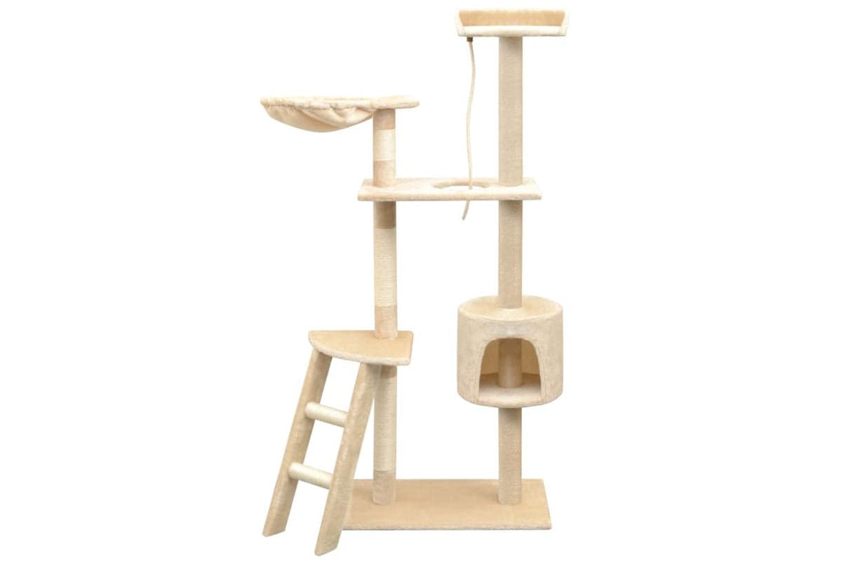 Cat Tree With Sisal Scratching Posts 150 Cm Beige