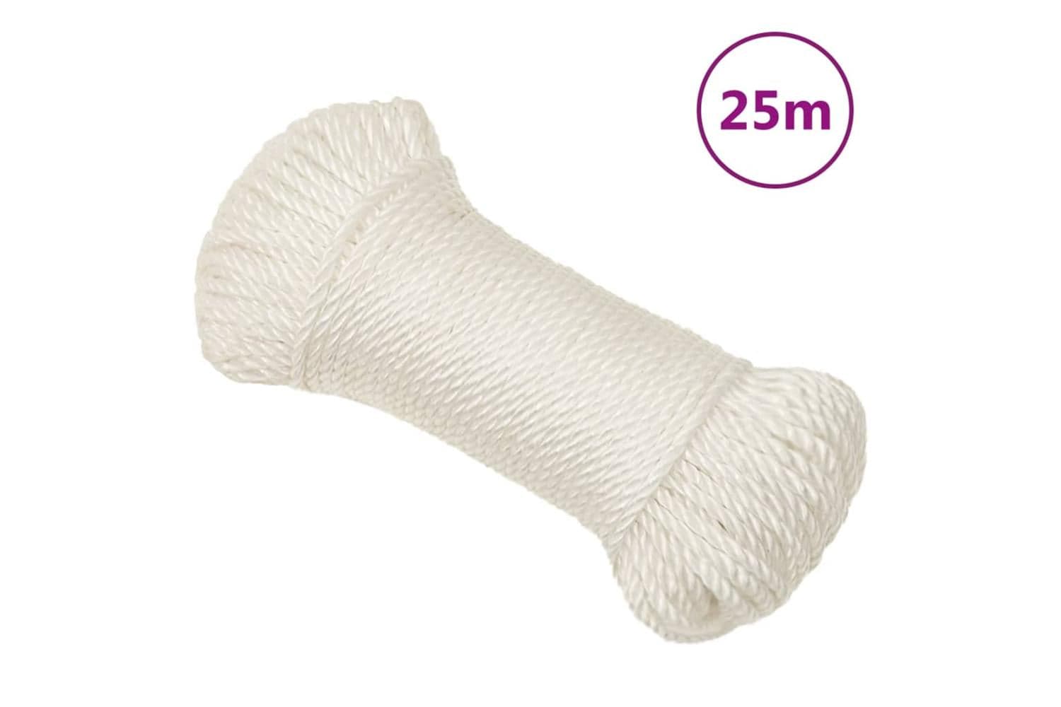 vidaXL 153035 Work Rope White 3mm 25 M Polypropylene