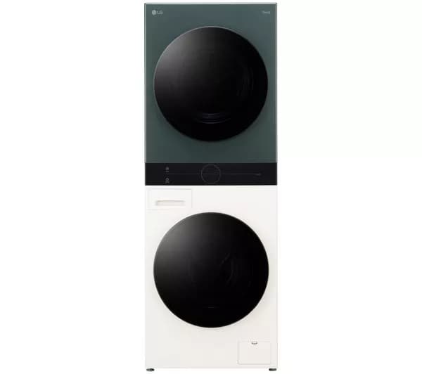 LG WashTower AI Direct Drive WT1210NBTN1 WiFi-enabled 12 kg Washer Dryer - Green & Beige