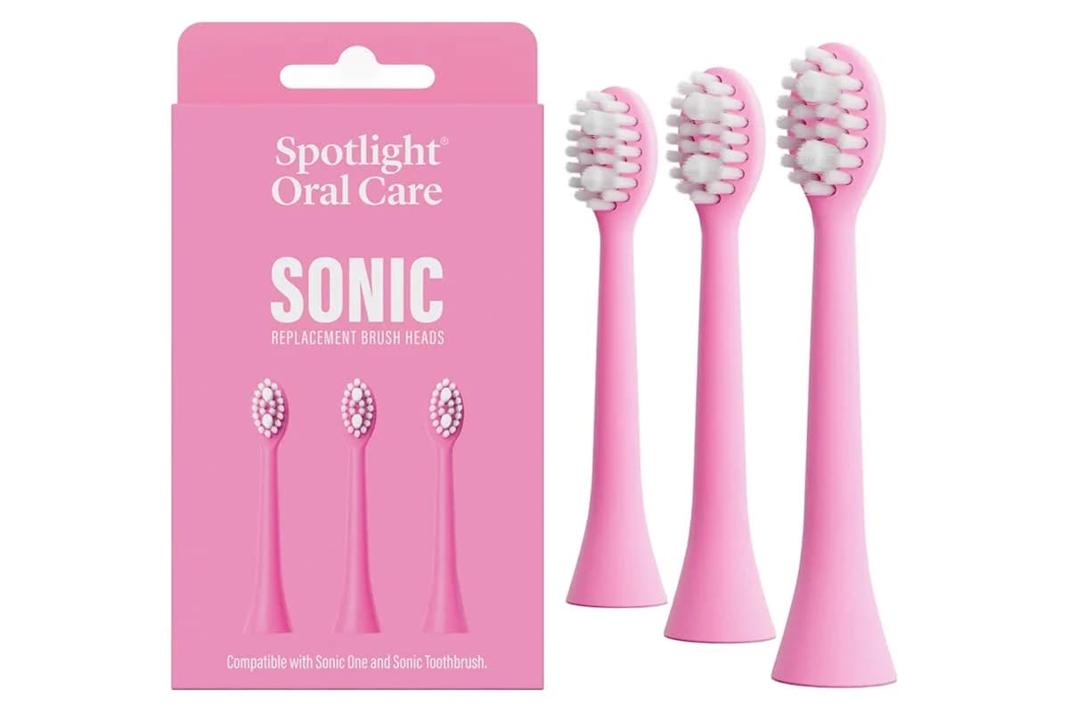 Spotlight Oral Care Sonic Toothbrush Replacement Heads | Pink