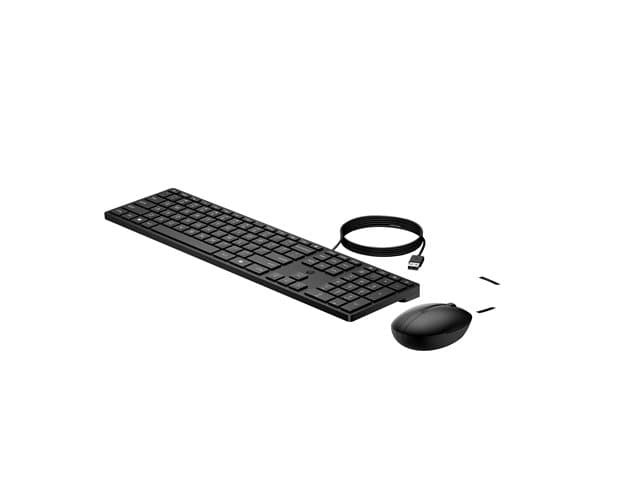 HP - Desktop 320MK - keyboard and mouse set full size - UK - black Input Device