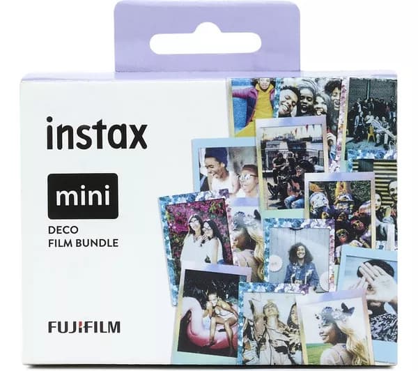 INSTAX Deco Mini Confetti, Mermaid Tail & Blue Frame Instant Film - 30 Shot Pack