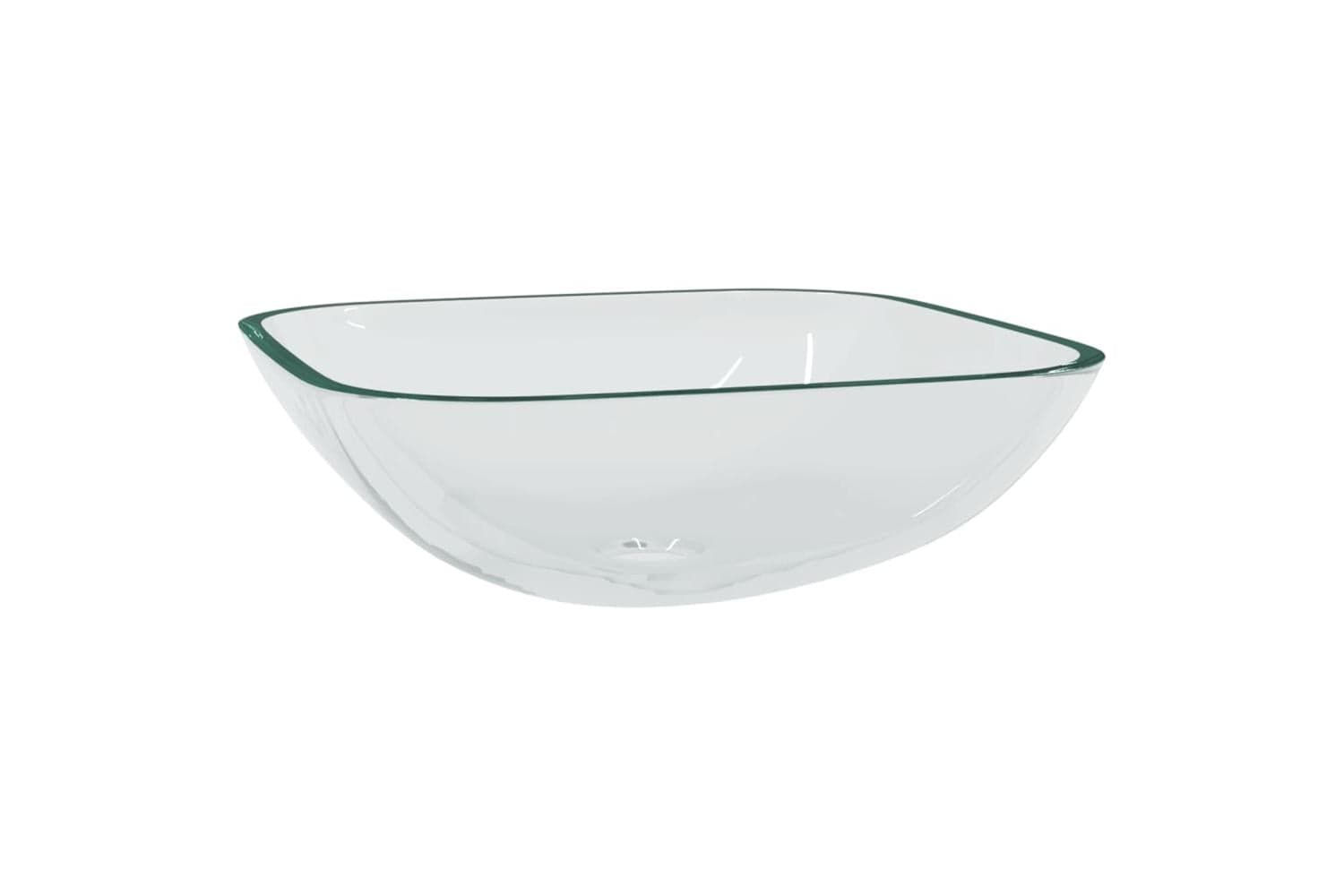 vidaXL 345236 Basin Glass 42x42x14cm Transparent