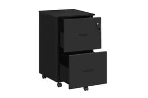 File Cabinet | Filing Cabinet | Black | 2 Drawer