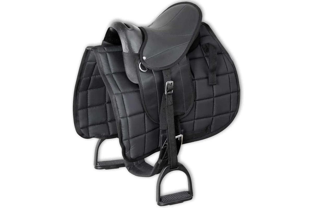 Vidaxl 91179 Pony Saddle Set 10" Black