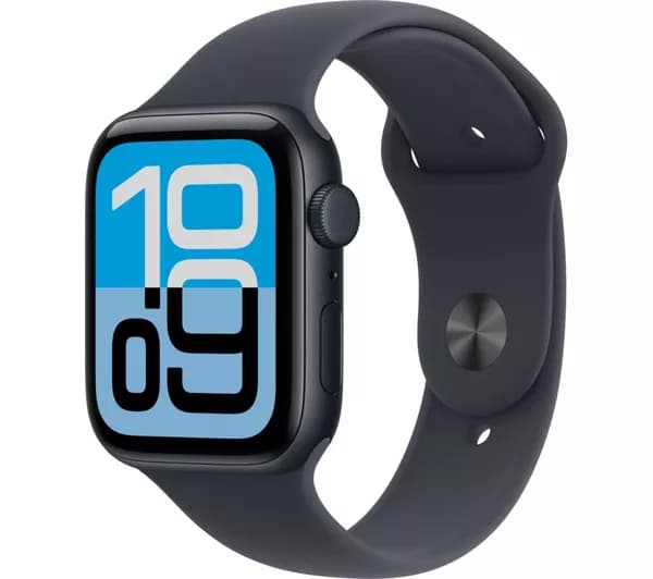 APPLE Watch SE 3 Cellular - 44 mm Midnight Aluminium Case with Midnight Sport Band, M/L