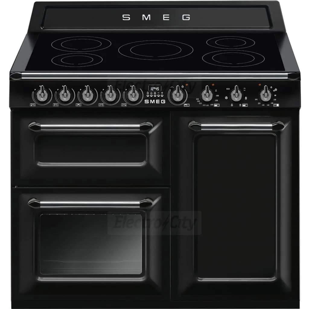 Smeg Victoria 100cm Full Electric Freestanding Range Cooker with Induction Hob | Black