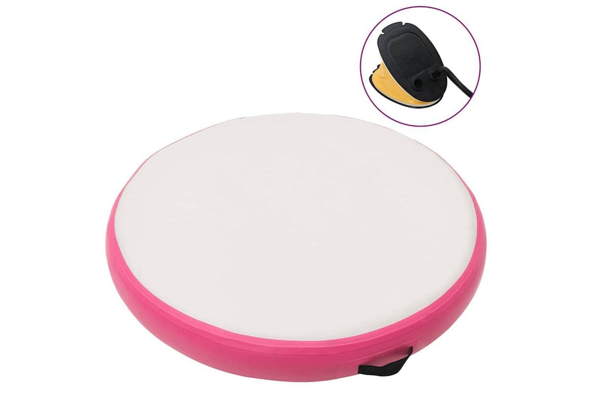 Vidaxl Inflatable Gymnastic Mat With Pump 100x100x10 Cm Pvc Pink