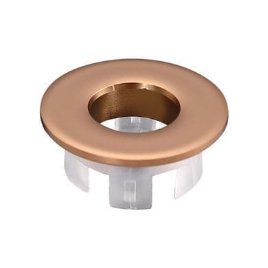 Brushed Bronze Round Basin Overflow Cover - Ashford